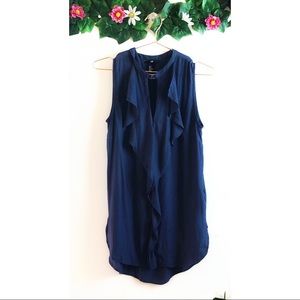 H&M Navy Blue Polyblend Top